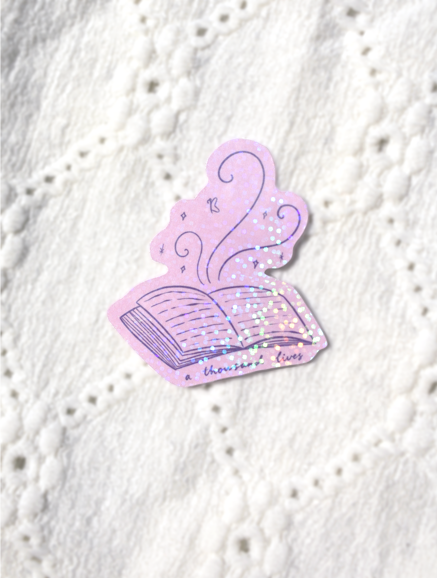 A Thousand Lives Magical Book Waterproof Sticker