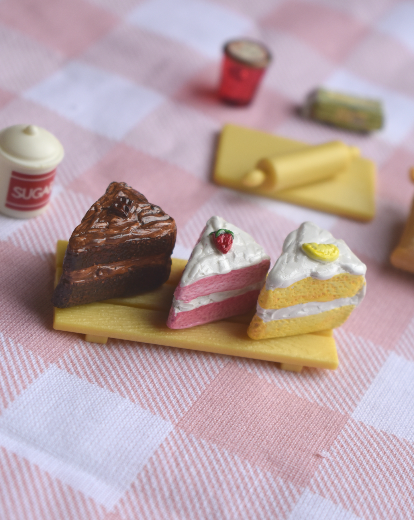Handmade Lemon Cake Polymer Clay Charm