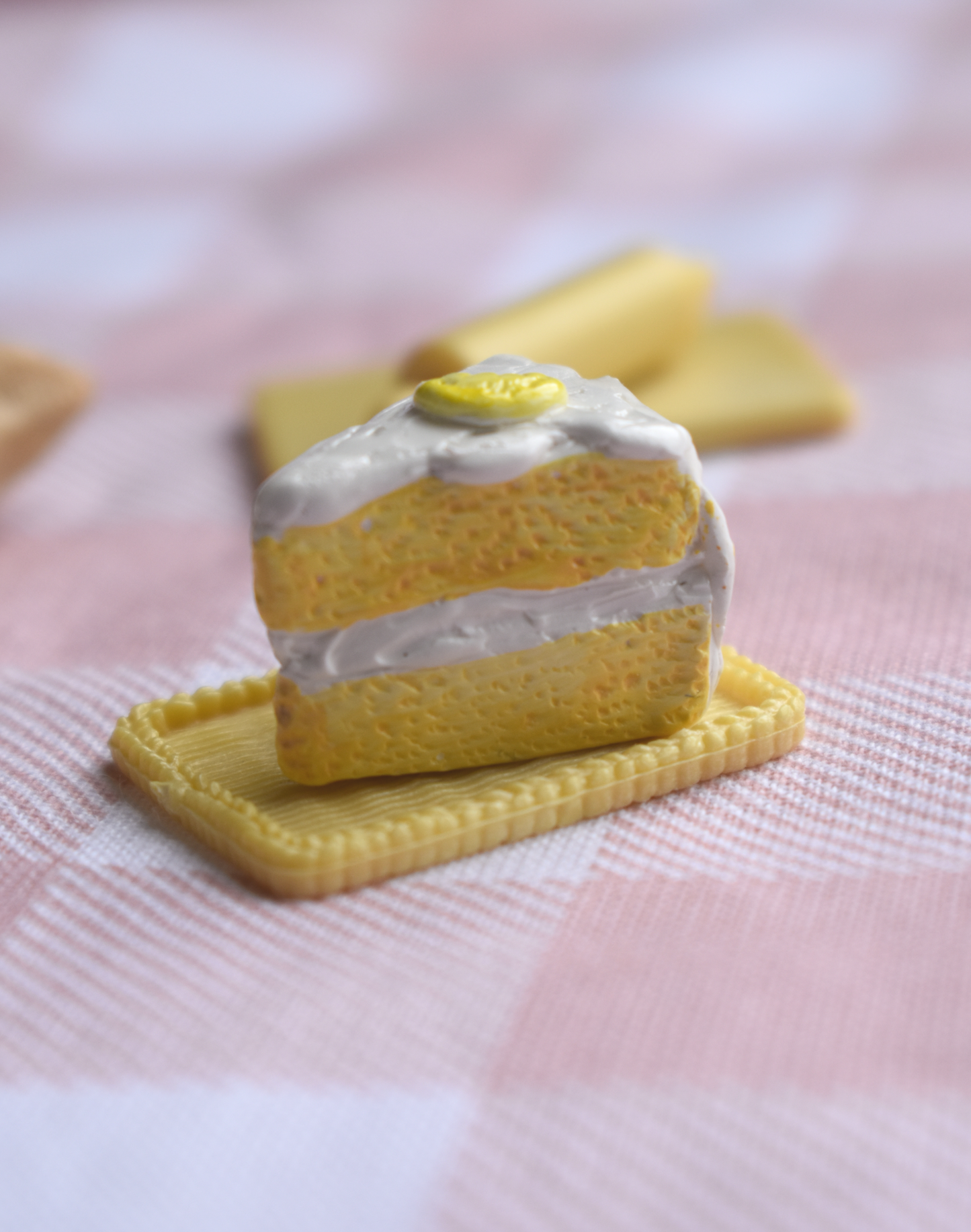 Handmade Lemon Cake Polymer Clay Charm