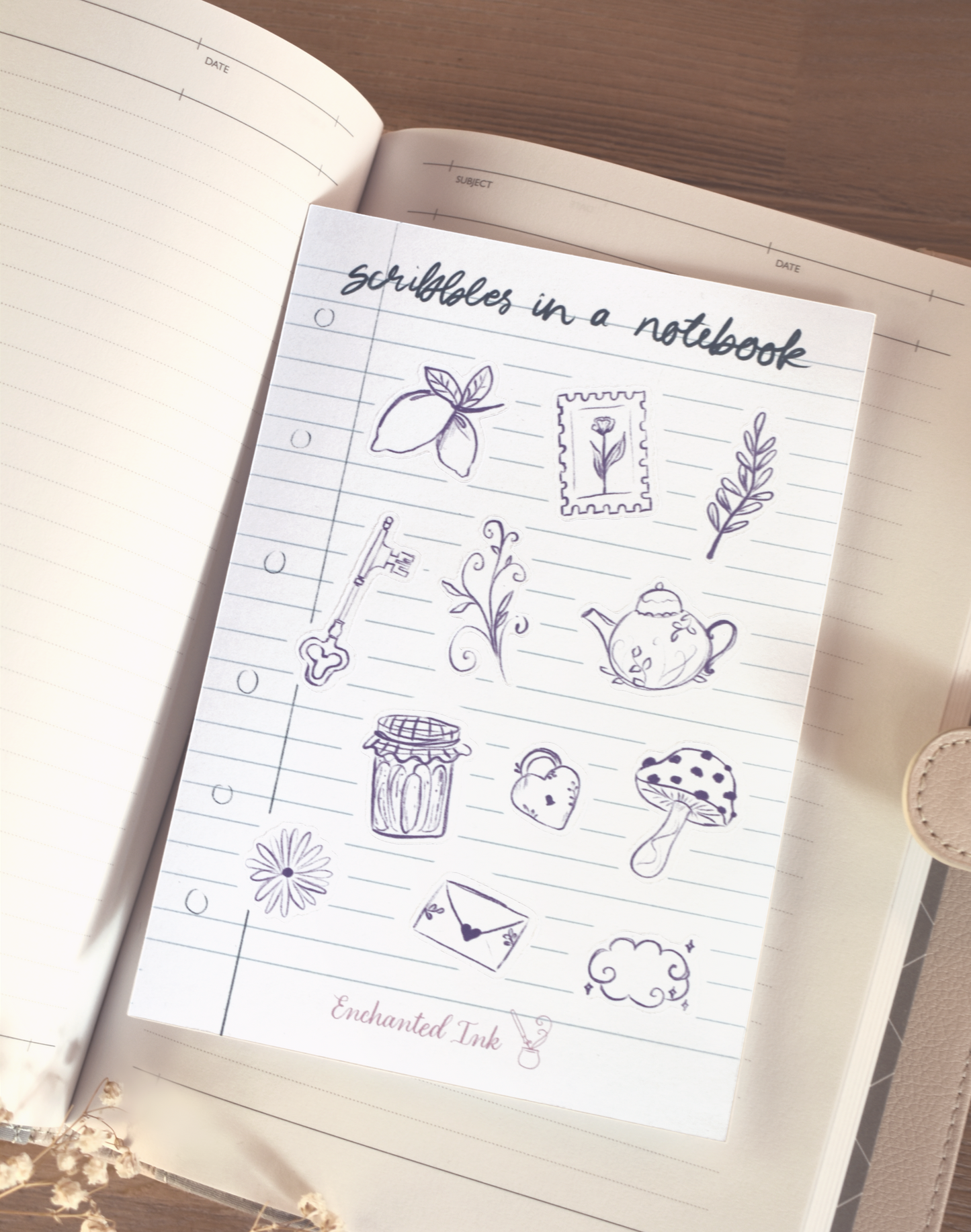 Scribbles In A Notebook Sticker Sheet