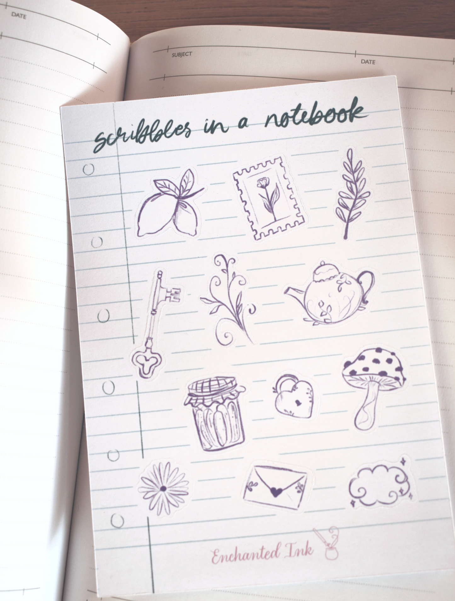 Scribbles In A Notebook Sticker Sheet