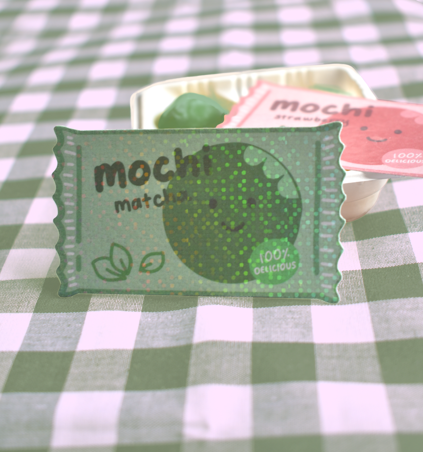 Smiley Mochi Holographic Stickers
