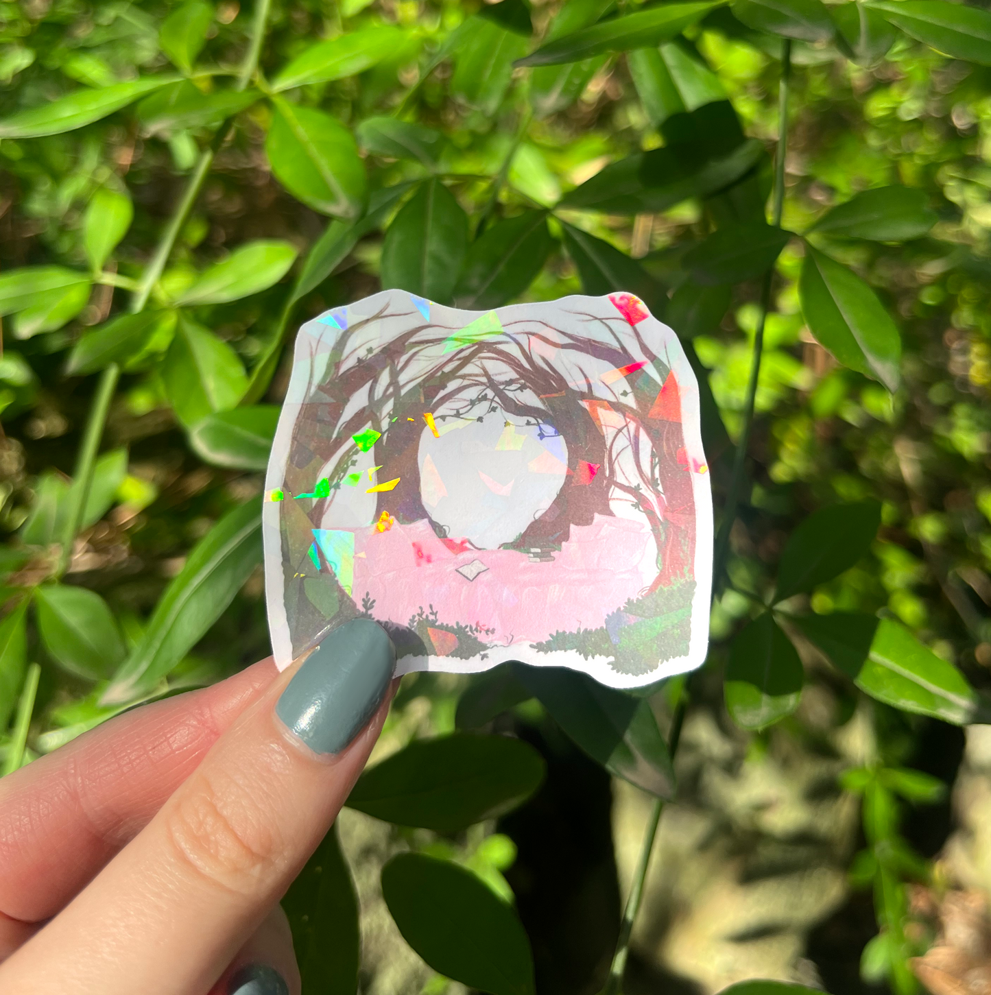 Enchanted Book Nook Holographic Sticker