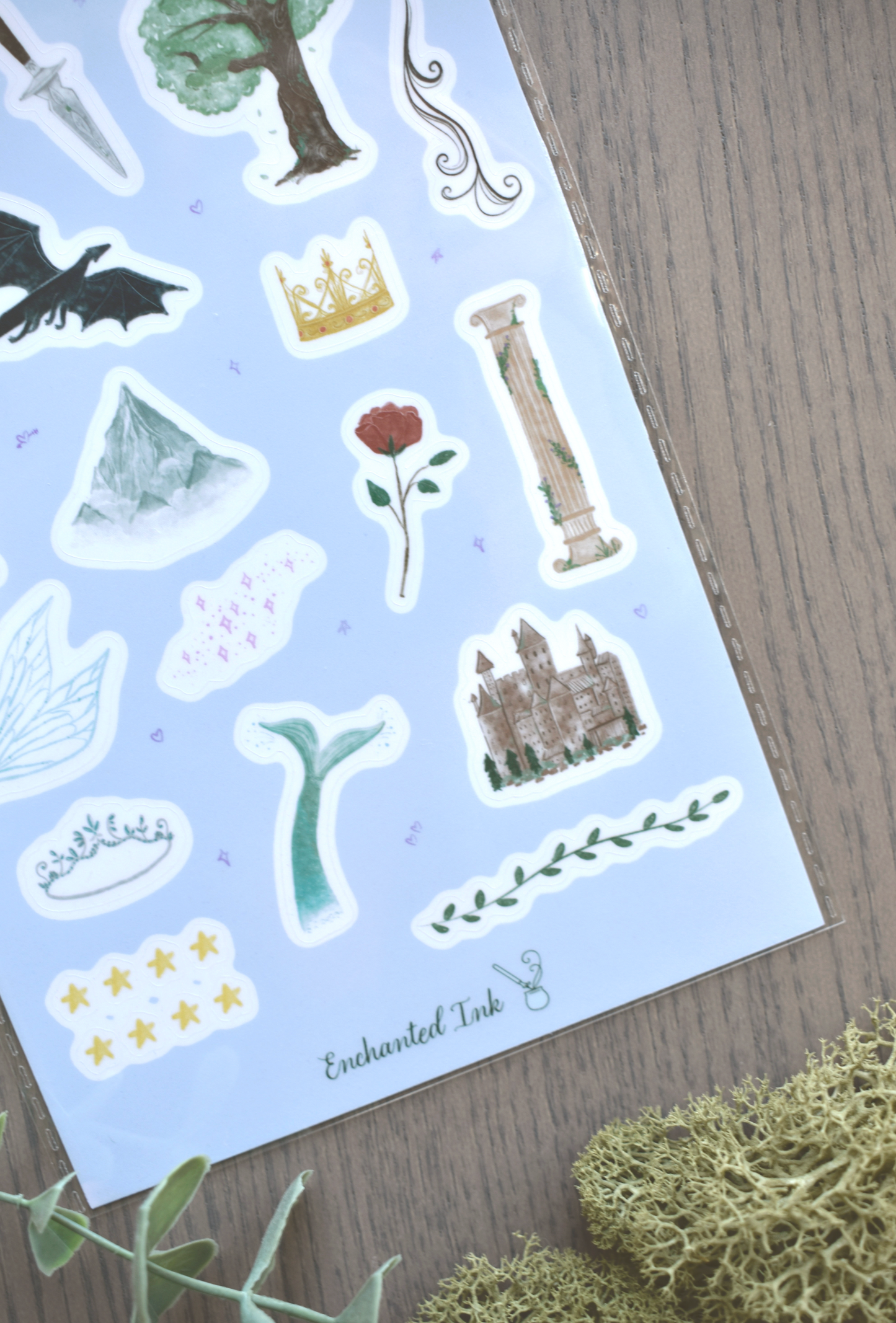Fantasy Bookish Clear Sticker Sheet