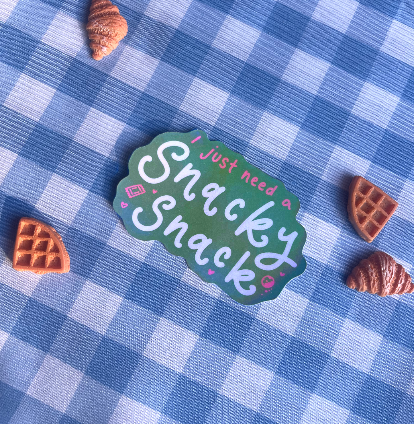 I Just Need A Snacky Snack Holographic Sticker