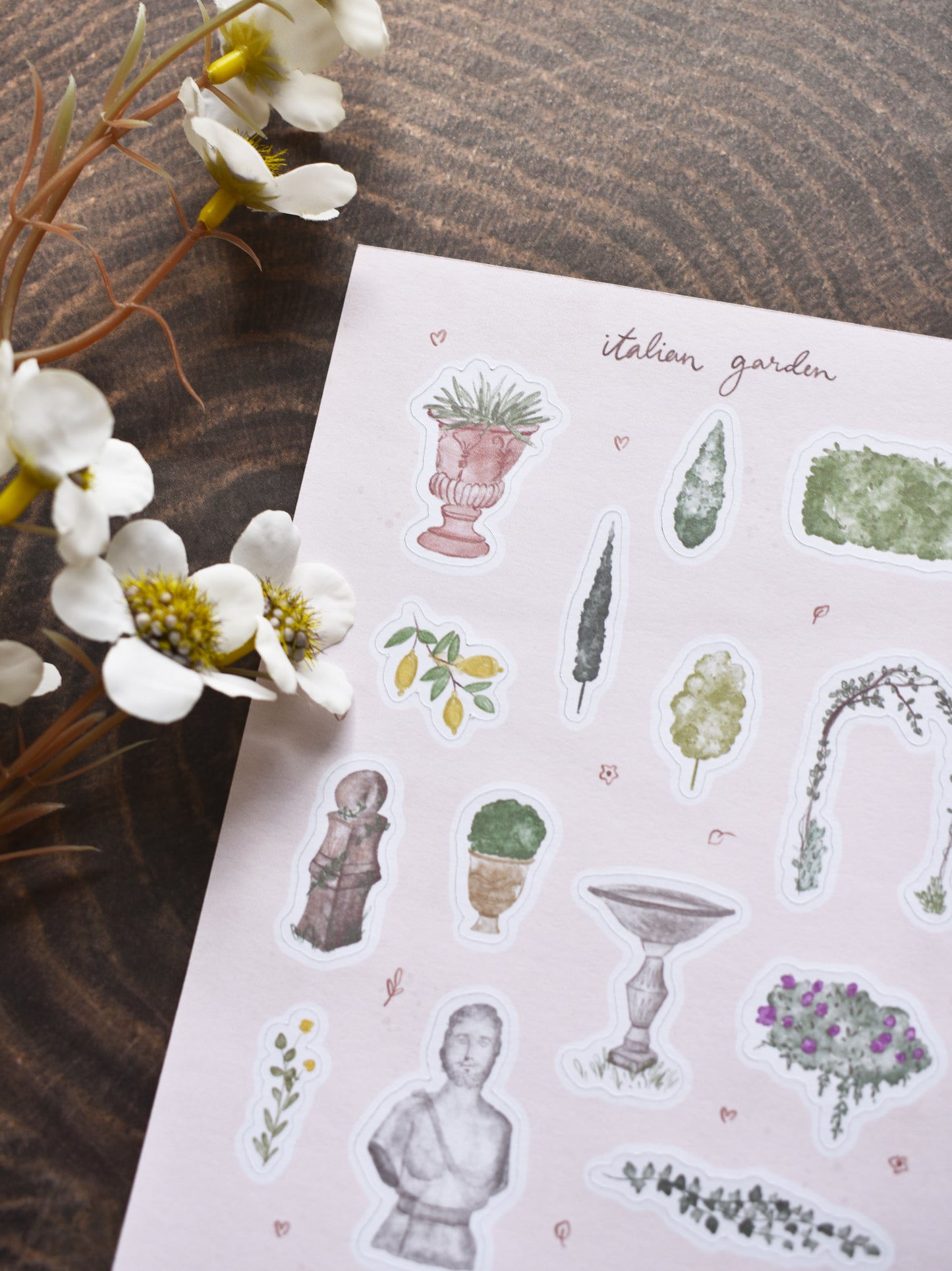 Italian Garden boboli garden Matte Sticker Sheet