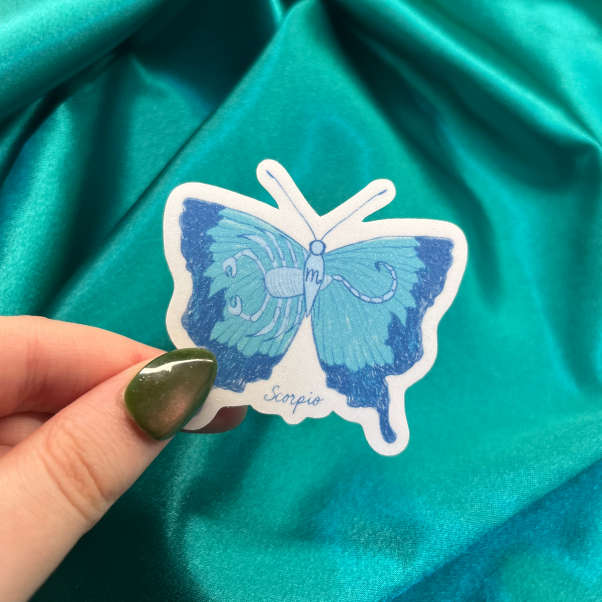 Scorpio Zodiac Butterfly Vinyl Sticker