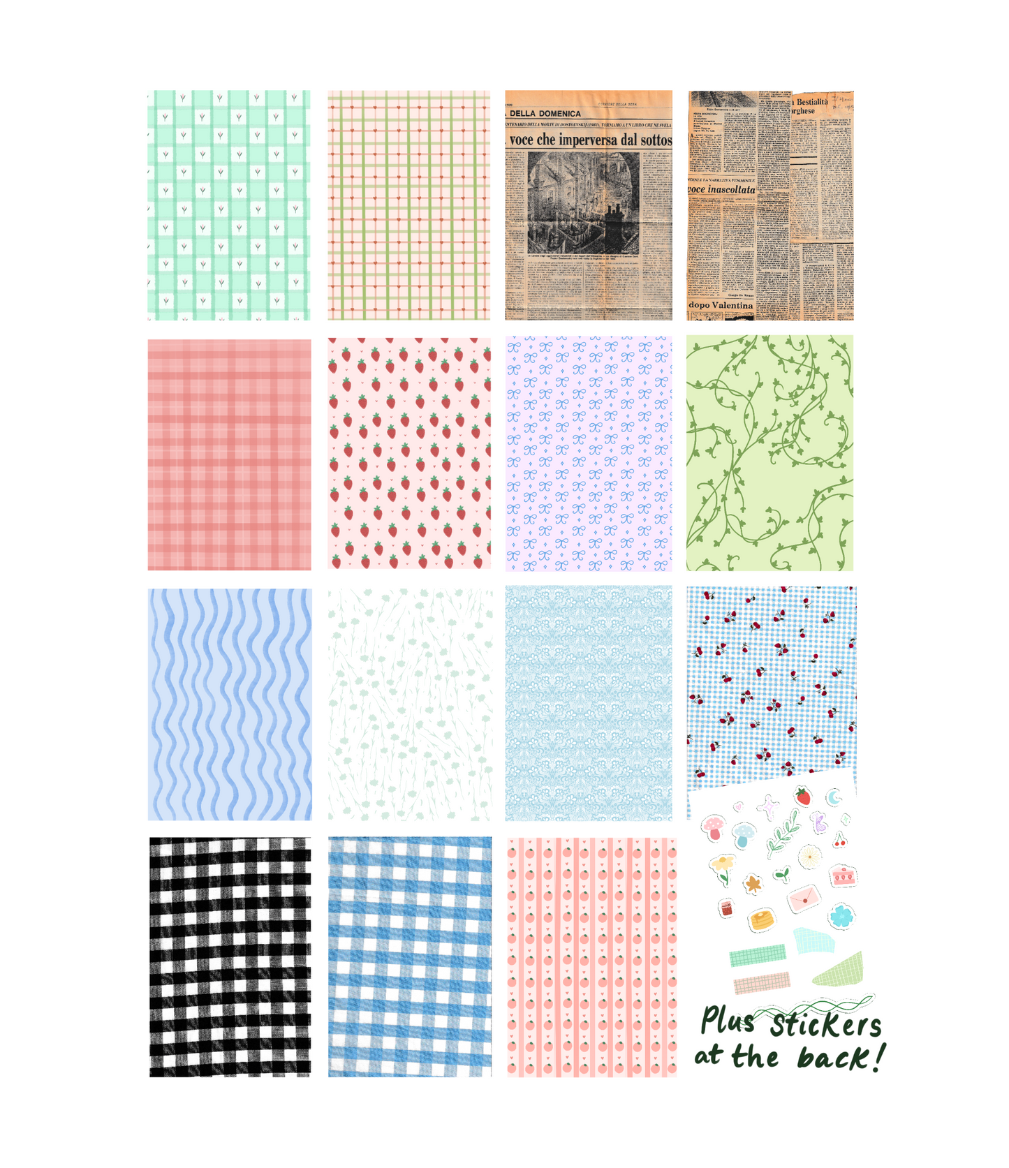 Enchanted Scrapbook & Journal Paper Pack – A5 & A6 (15 Sheets + Sticker Sheet)