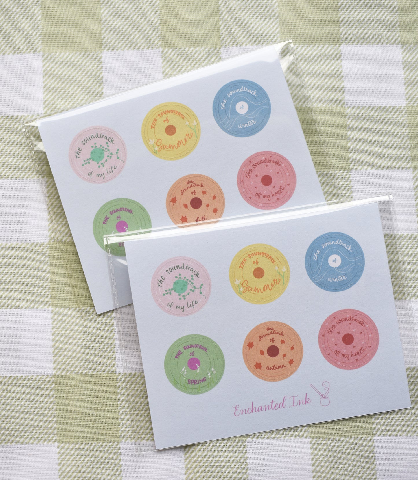 Soundtrack Record Music Sticker Sheet