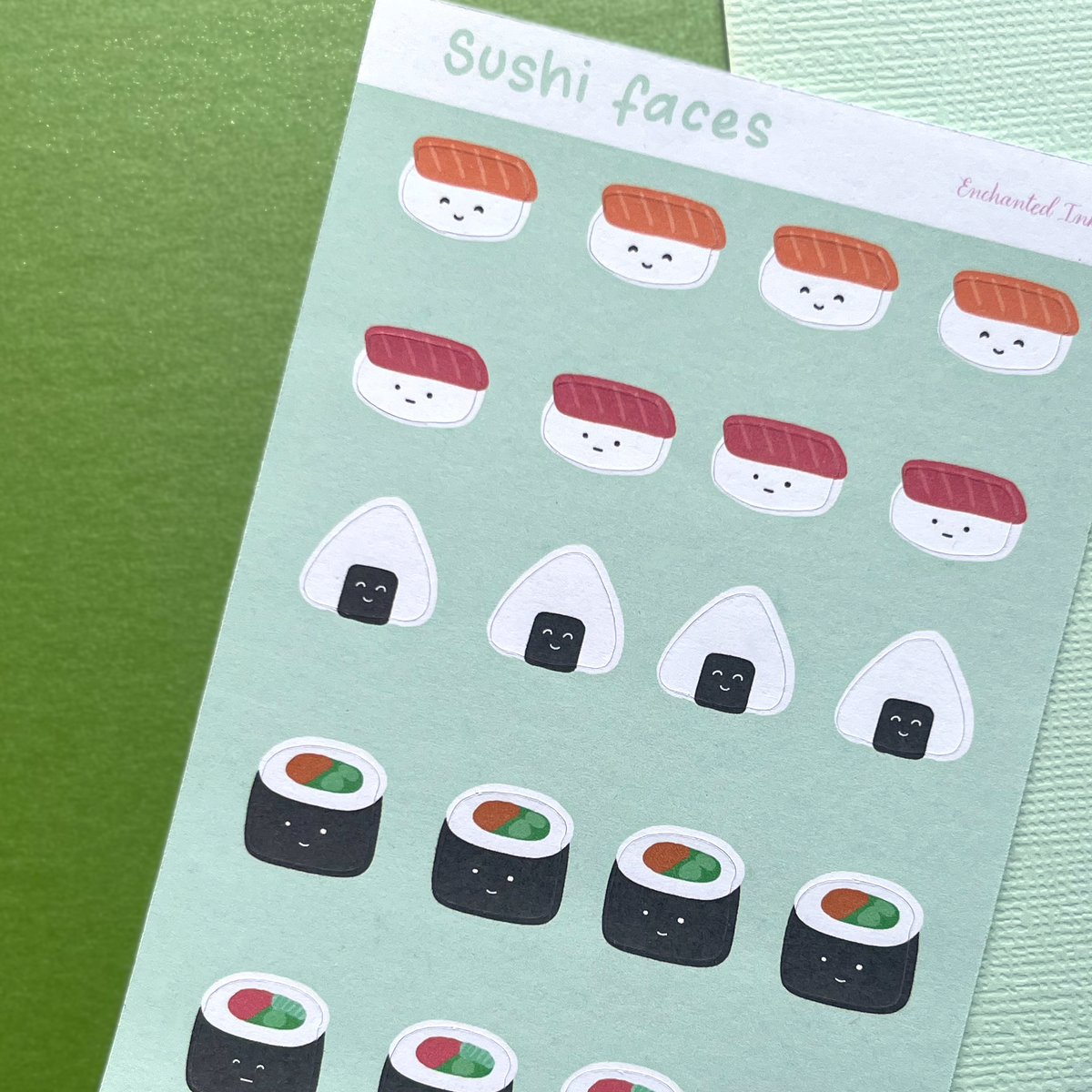 Sushi Faces Kawaii Sticker Sheet