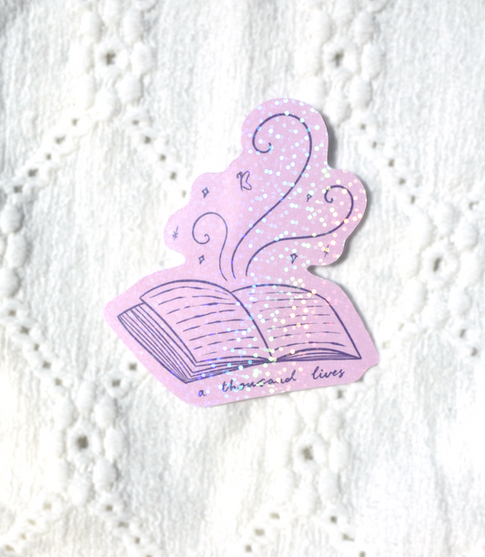 A Thousand Lives Magical Book Waterproof Sticker