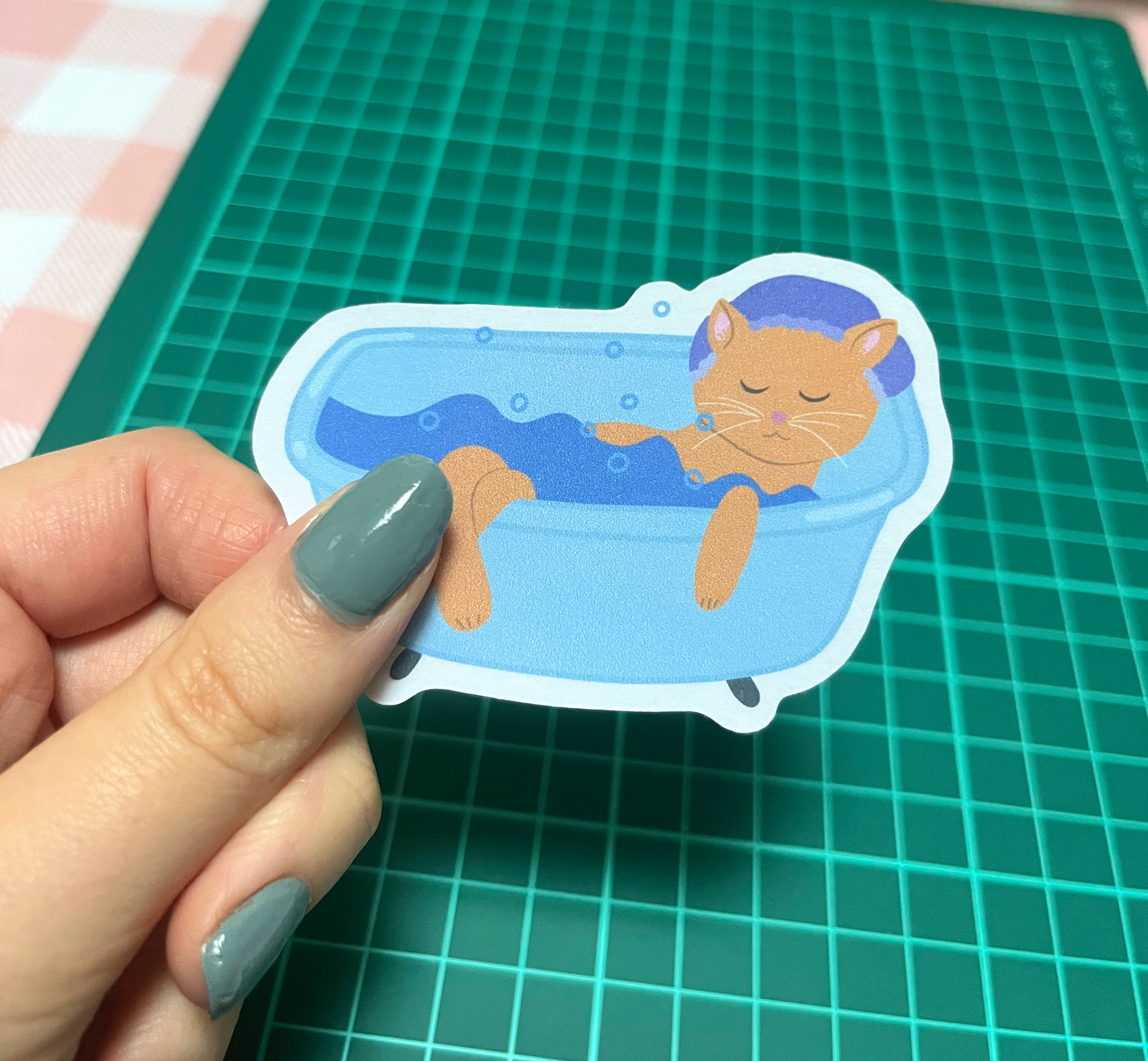 Cats in the bath stickers