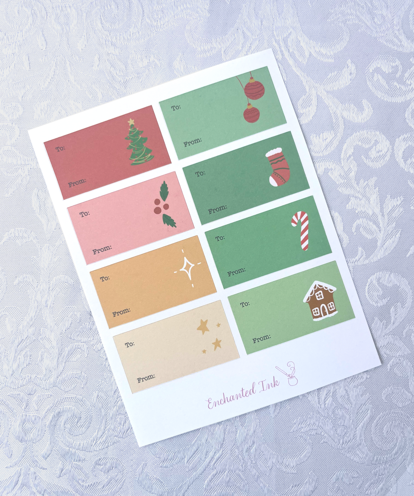 Christmas Label Sticker Sheet | Festive Labels for Gifts & Holiday Crafts