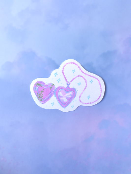 Cloud Heart Locket Waterproof Sticker