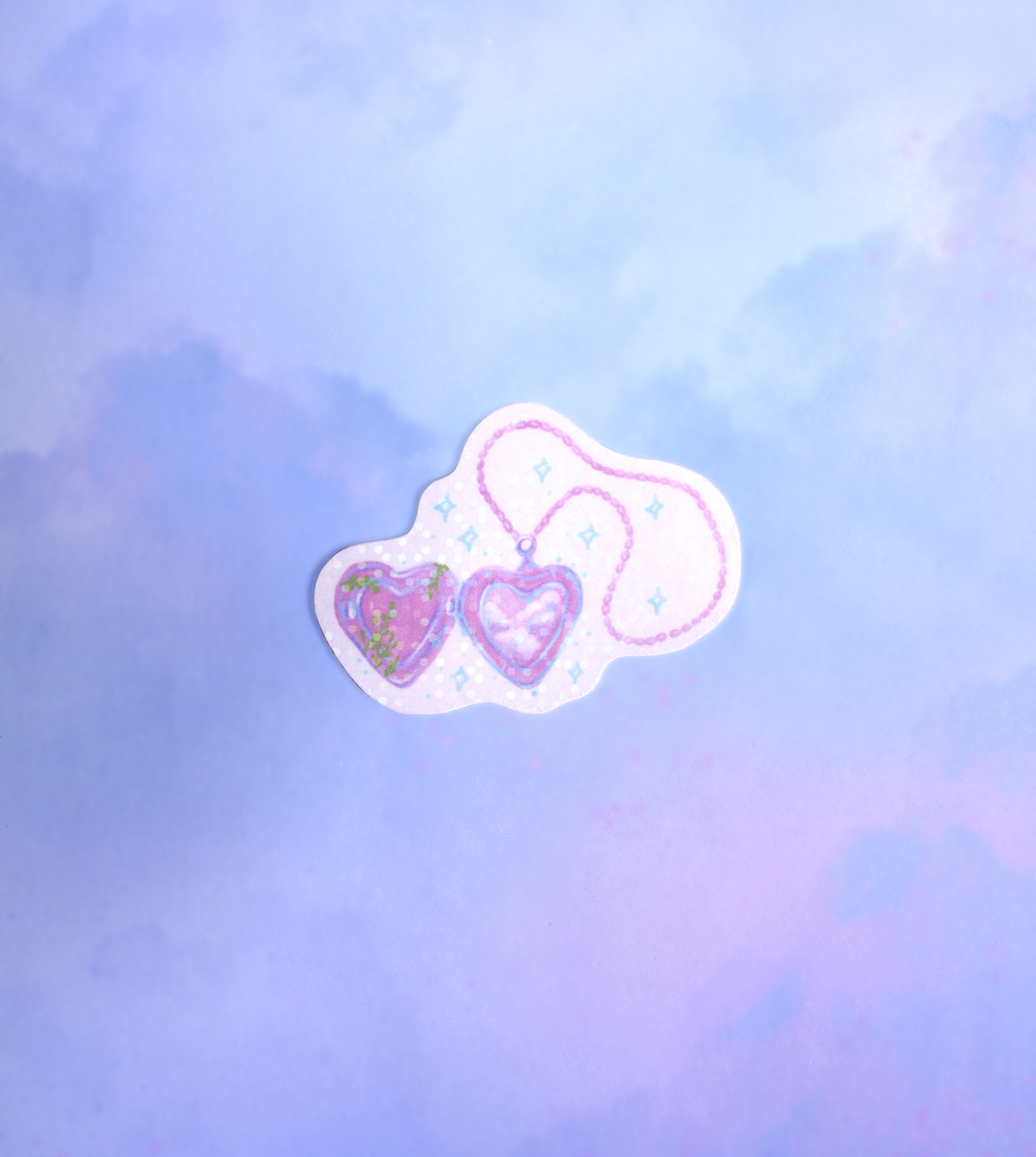 Cloud Heart Locket Waterproof Sticker