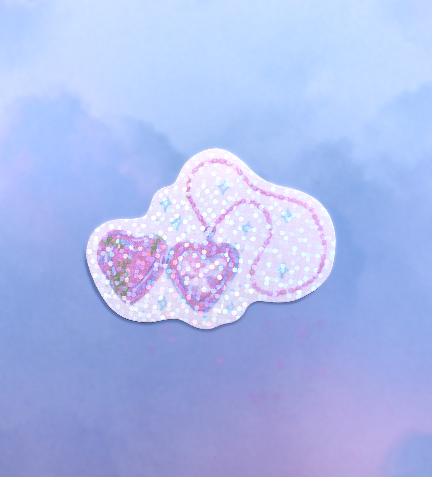 Cloud Heart Locket Waterproof Sticker