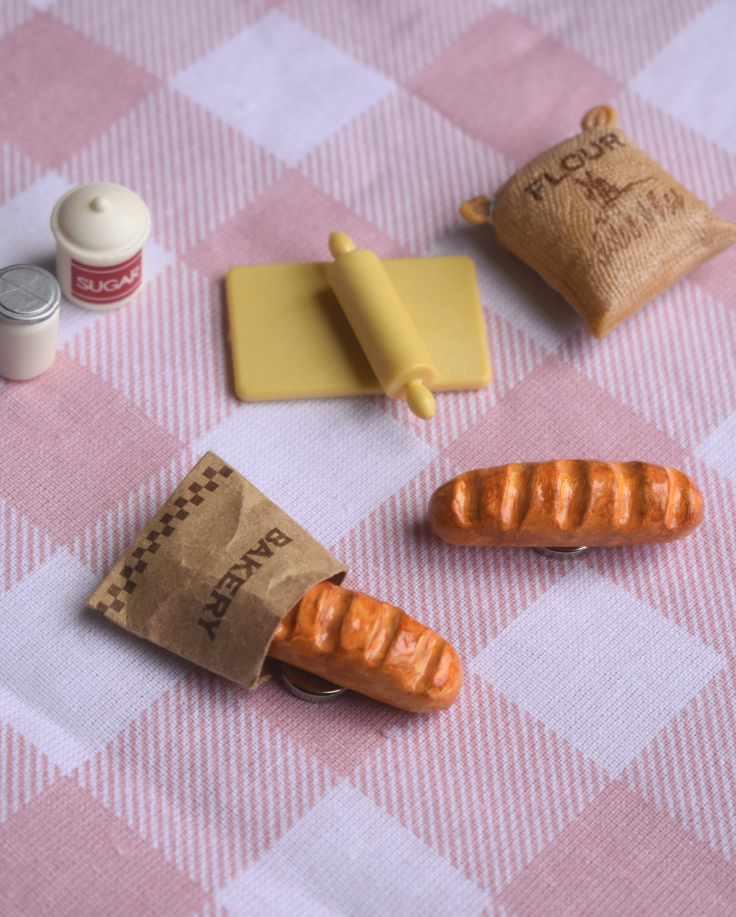 Handmade Cute Baguette Polymer Clay Magnet