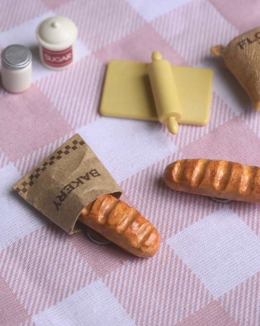 Handmade Cute Baguette Polymer Clay Magnet