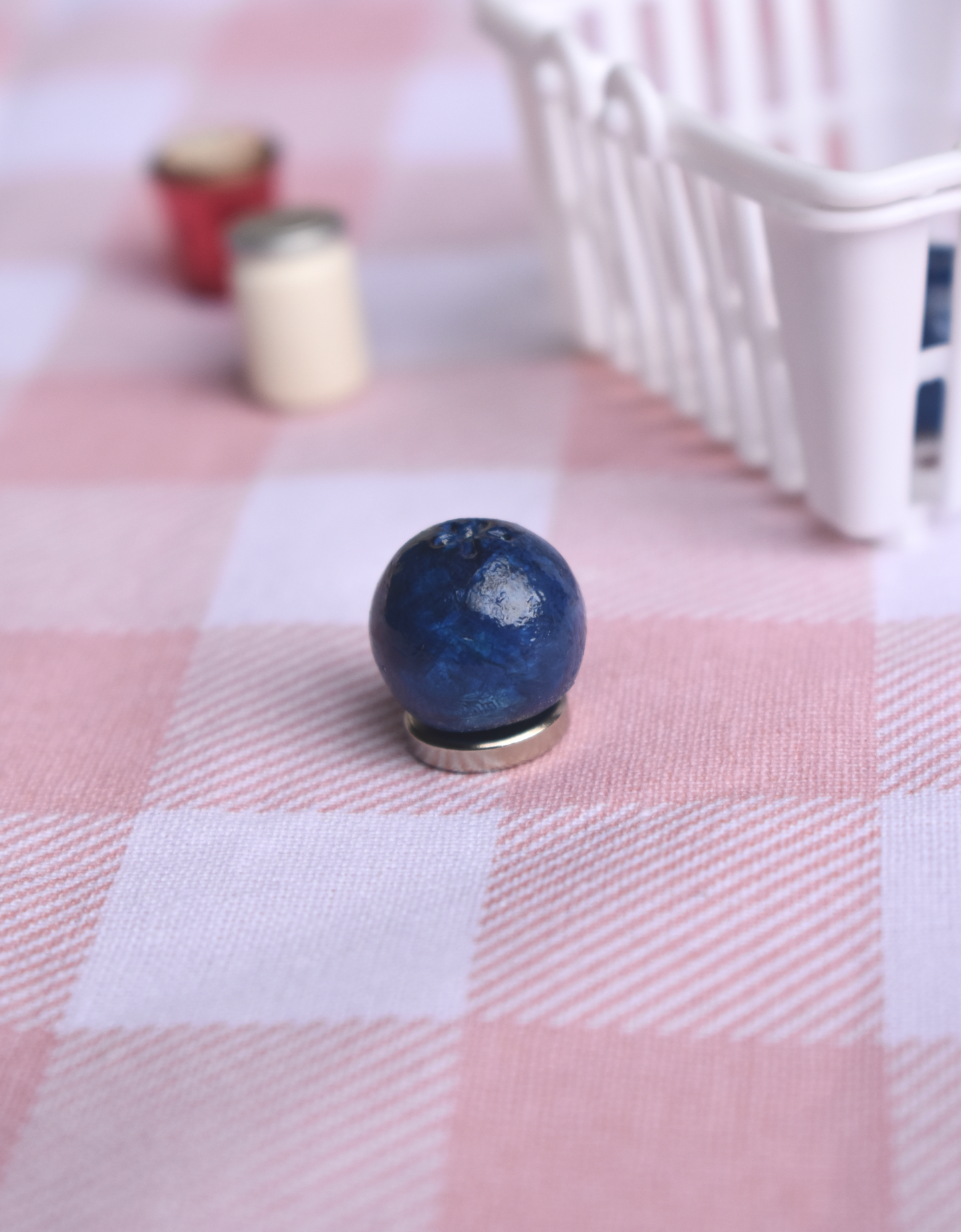 Handmade Cute Blueberry Polymer Clay Magnet