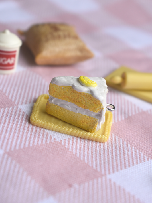 Handmade Lemon Cake Polymer Clay Charm