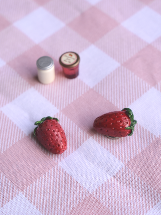 Handmade Cute Strawberry Polymer Clay Magnet