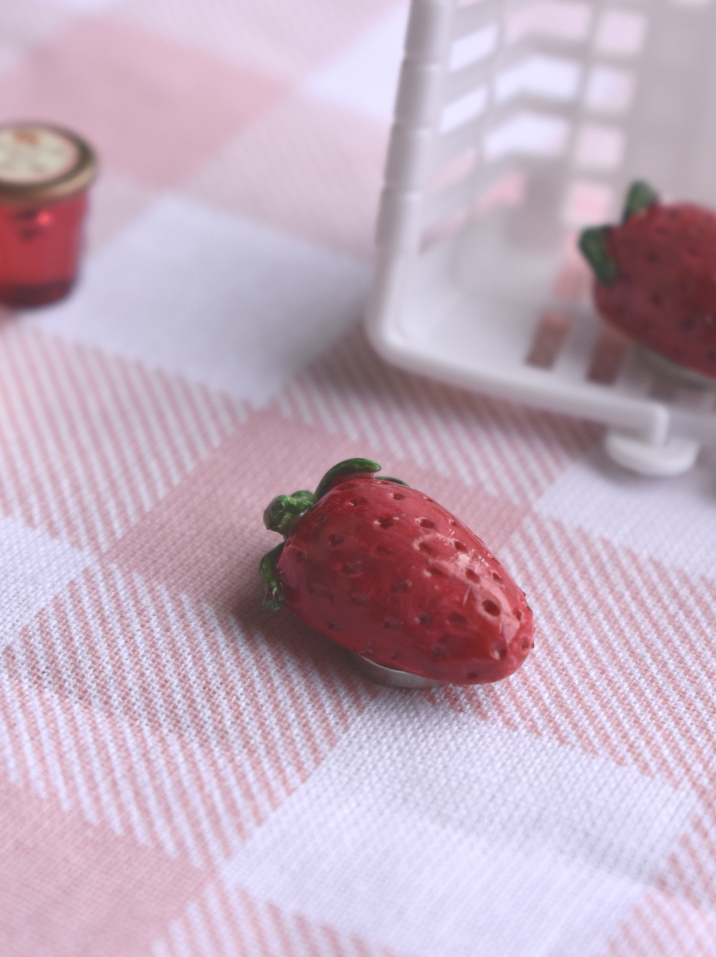 Handmade Cute Strawberry Polymer Clay Magnet
