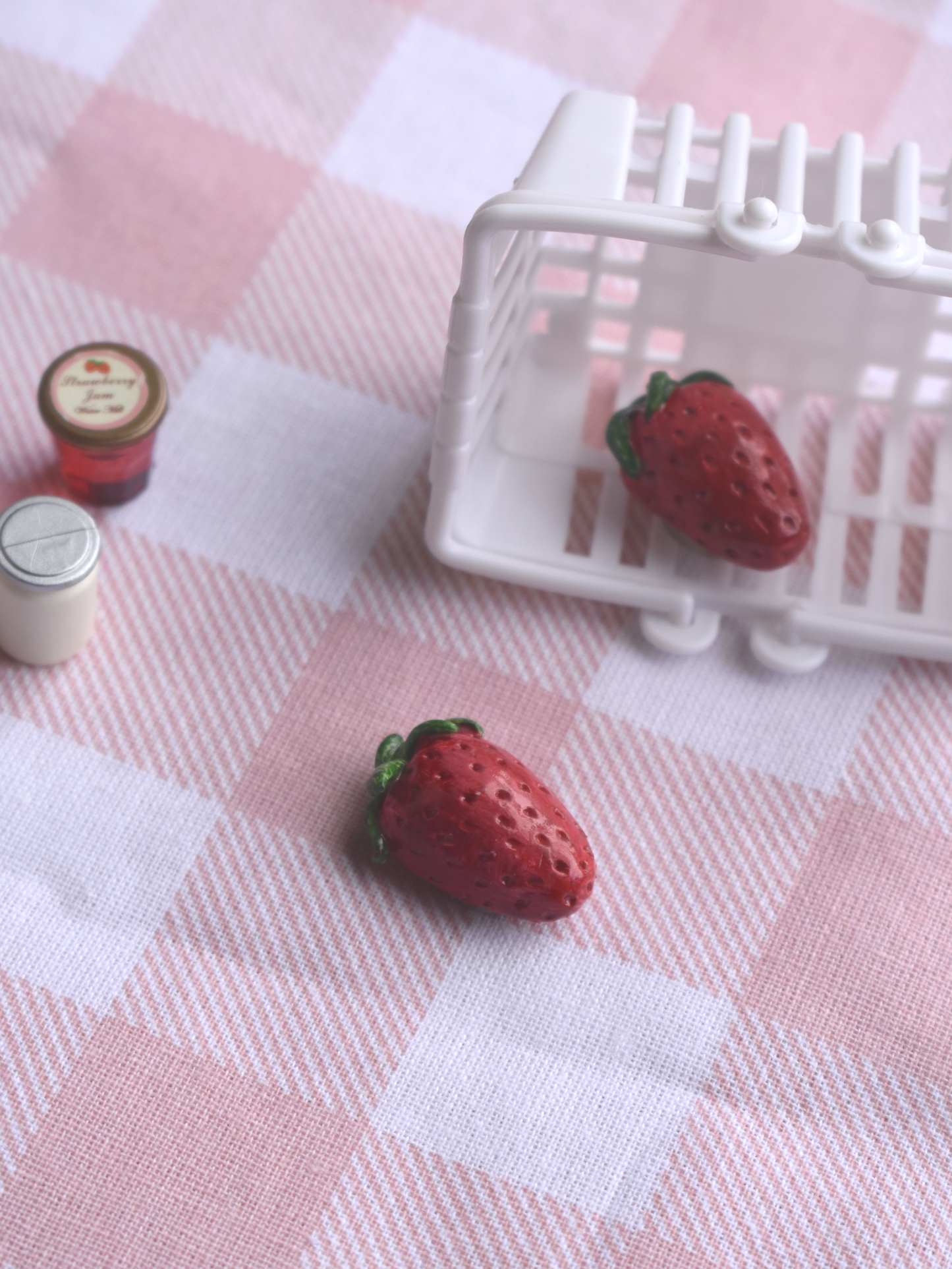Handmade Cute Strawberry Polymer Clay Magnet