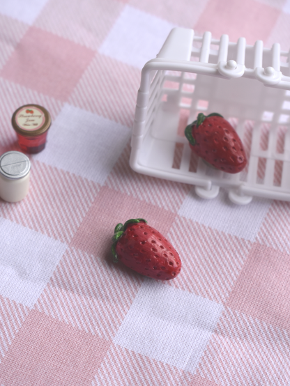 Handmade Cute Strawberry Polymer Clay Magnet