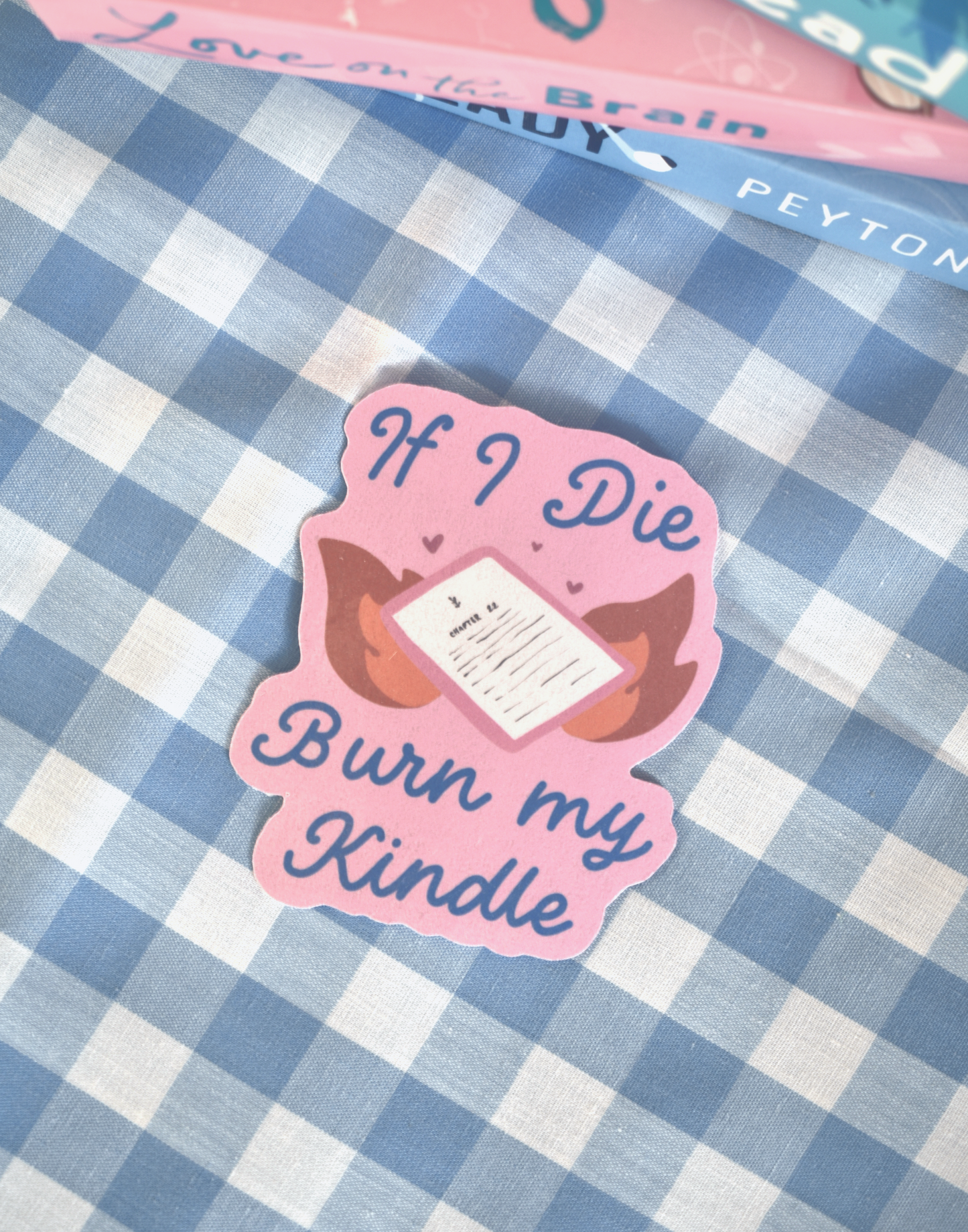 If I Die Burn My Kindle Waterproof Sticker