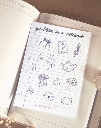 Scribbles In A Notebook Sticker Sheet