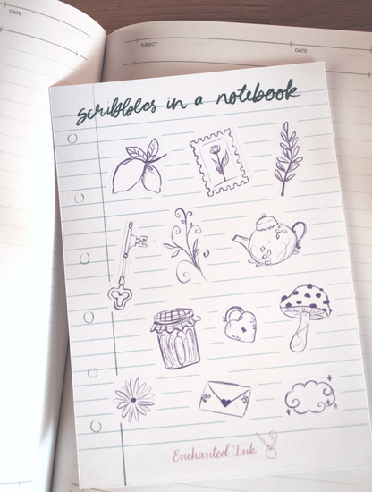 Scribbles In A Notebook Sticker Sheet