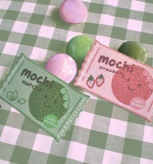 Smiley Mochi Holographic Stickers