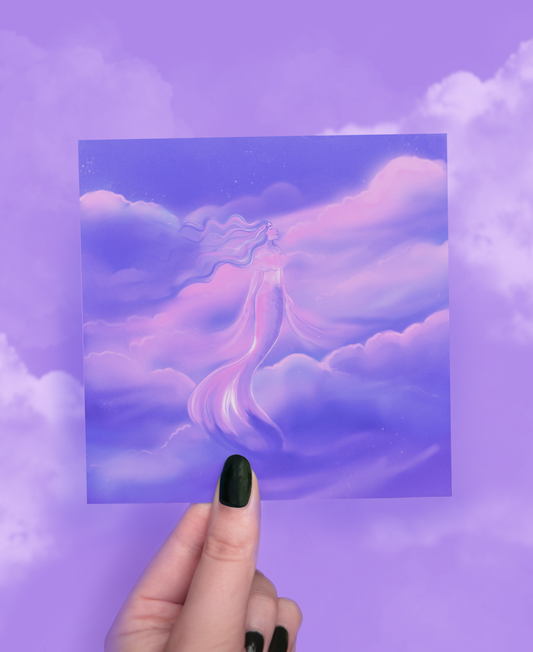 Cloud Mermaid Mini Print
