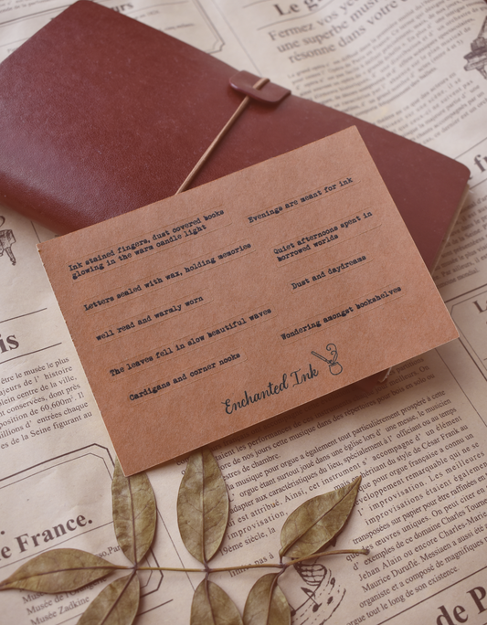 Dark Academia Quotes Sticker Sheet with literary phrases in vintage font