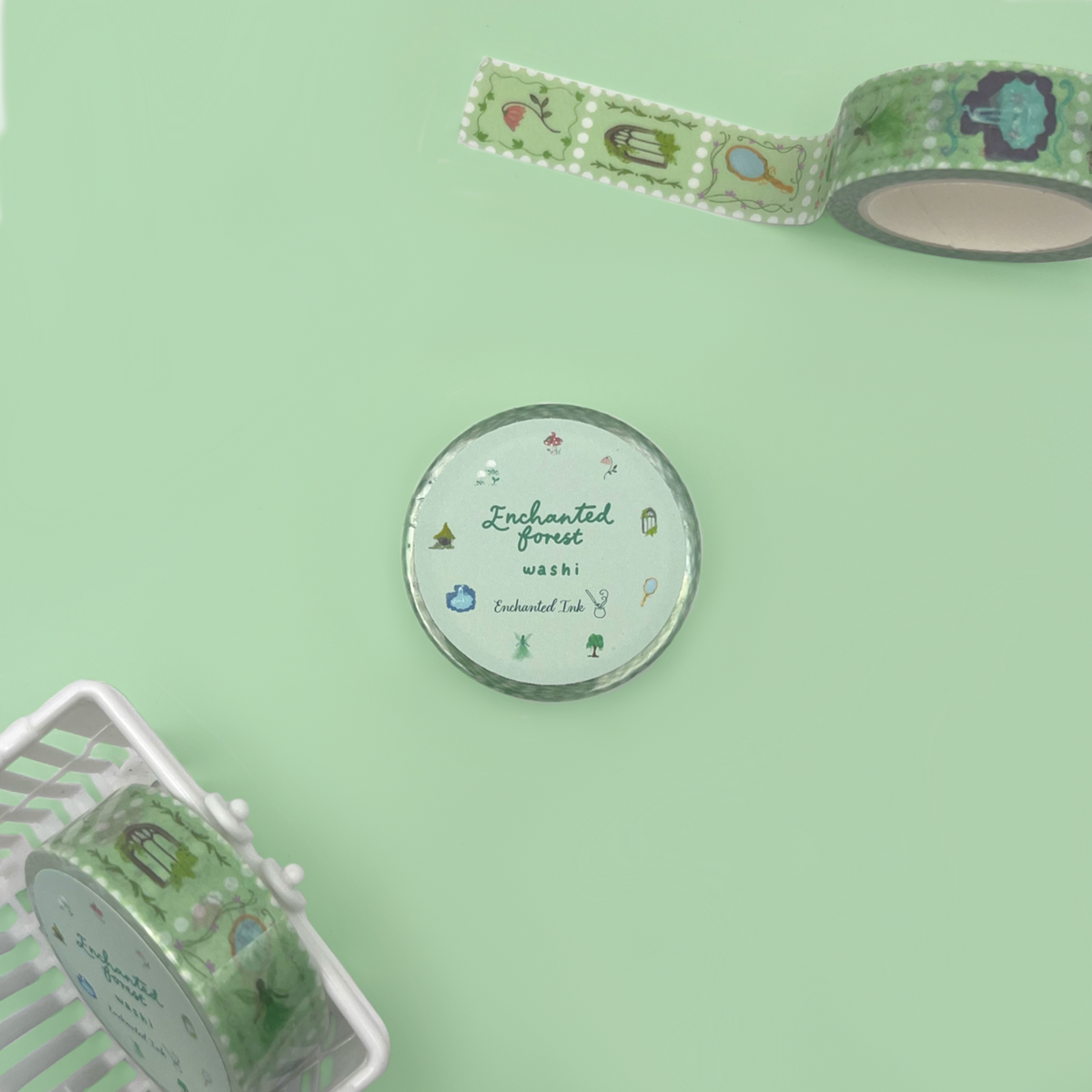 Fairy gift decorative magical washi tape - green colour 