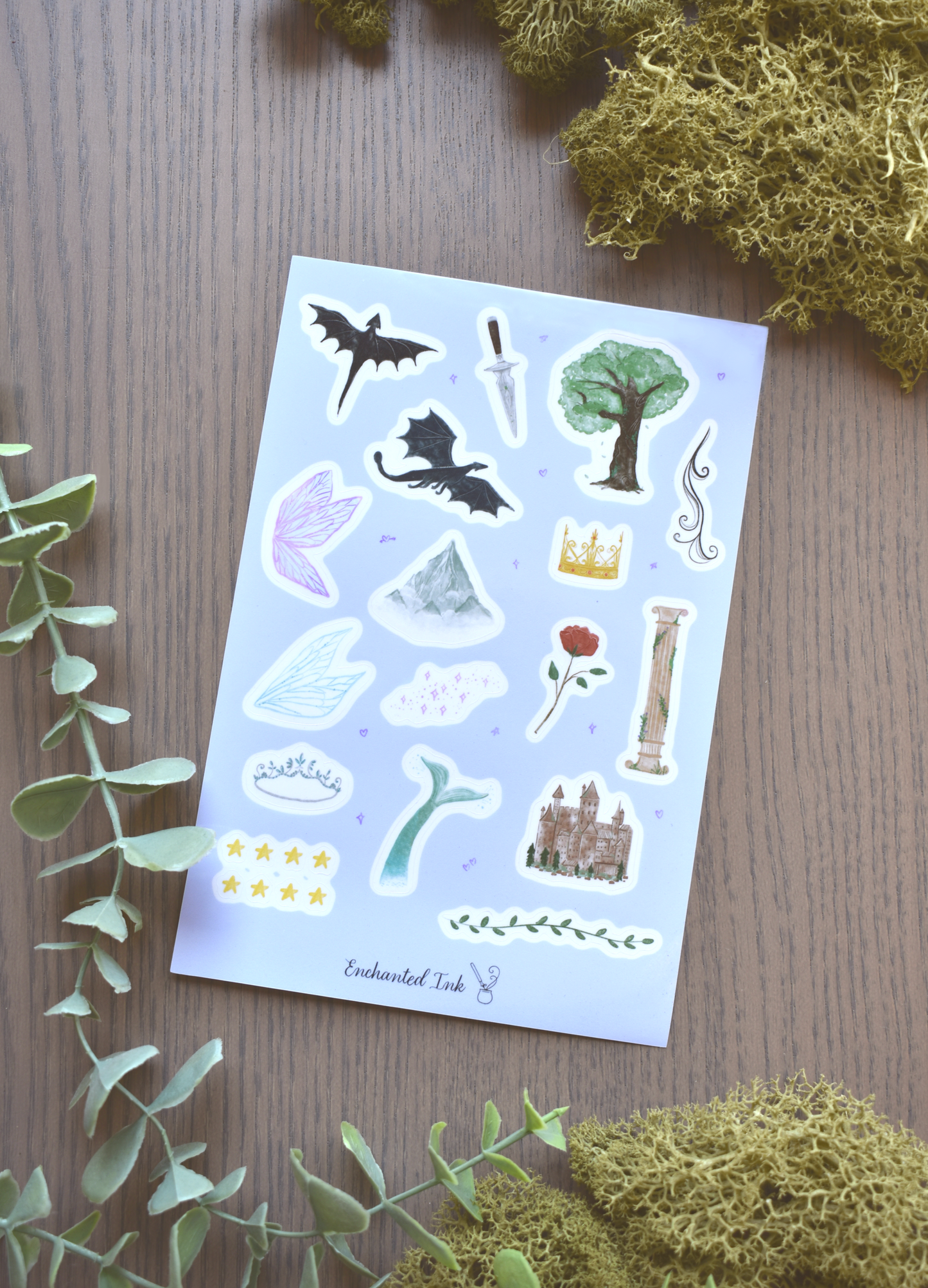 Fantasy Bookish Clear Sticker Sheet