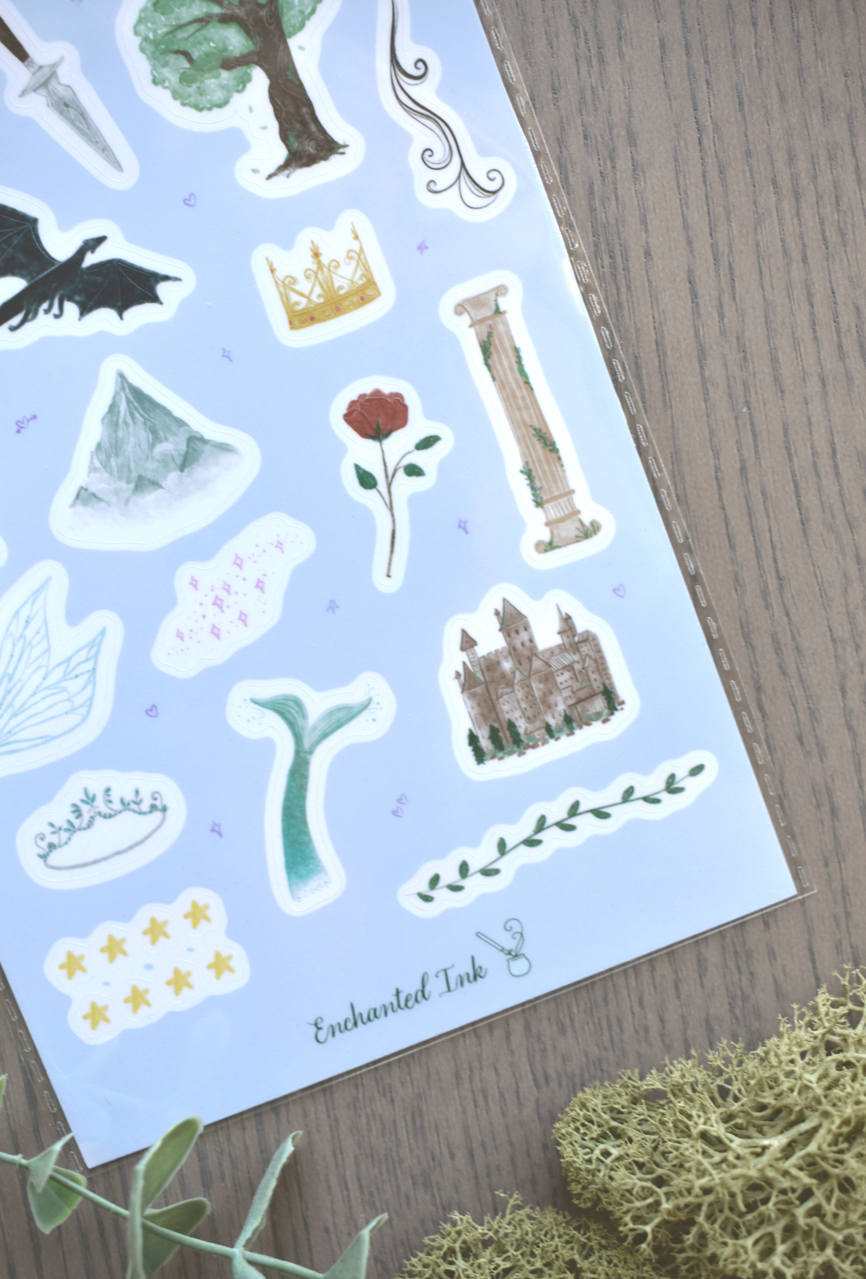 Fantasy Bookish Clear Sticker Sheet