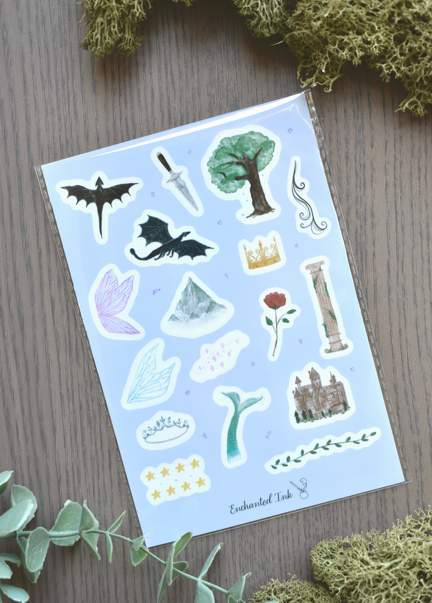 Fantasy Bookish Clear Sticker Sheet