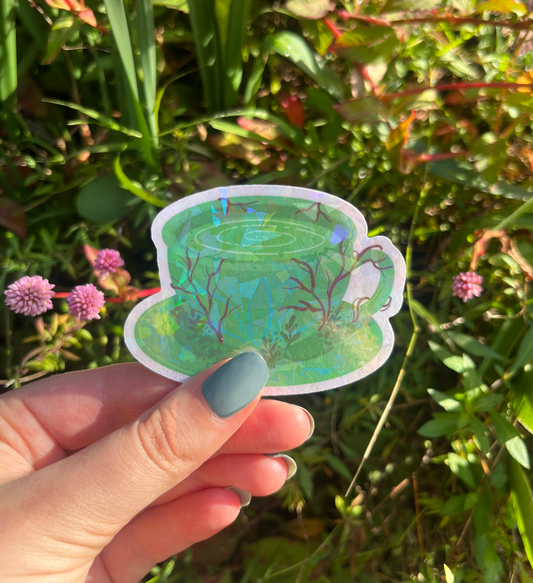 Forest Witches Tea Holographic Sticker 