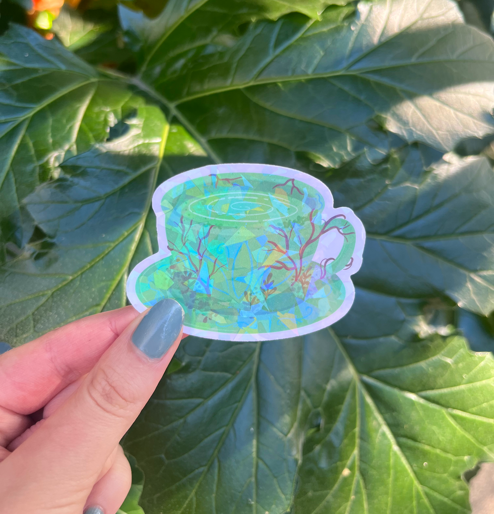 Forest Witches Tea Holographic Sticker 