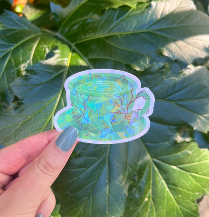 Forest Witches Tea Holographic Sticker 