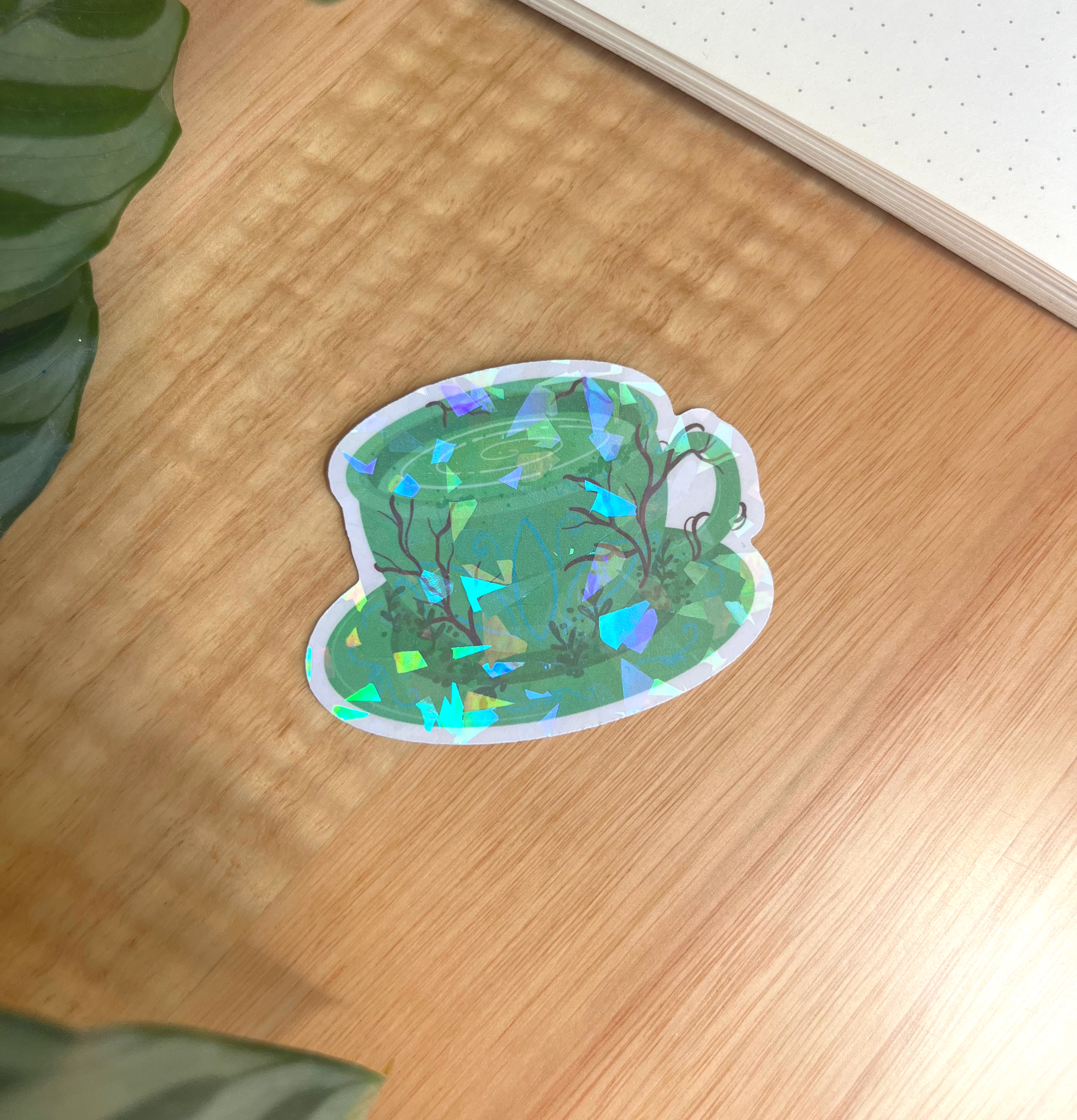 Forest Witches Tea Holographic Sticker 