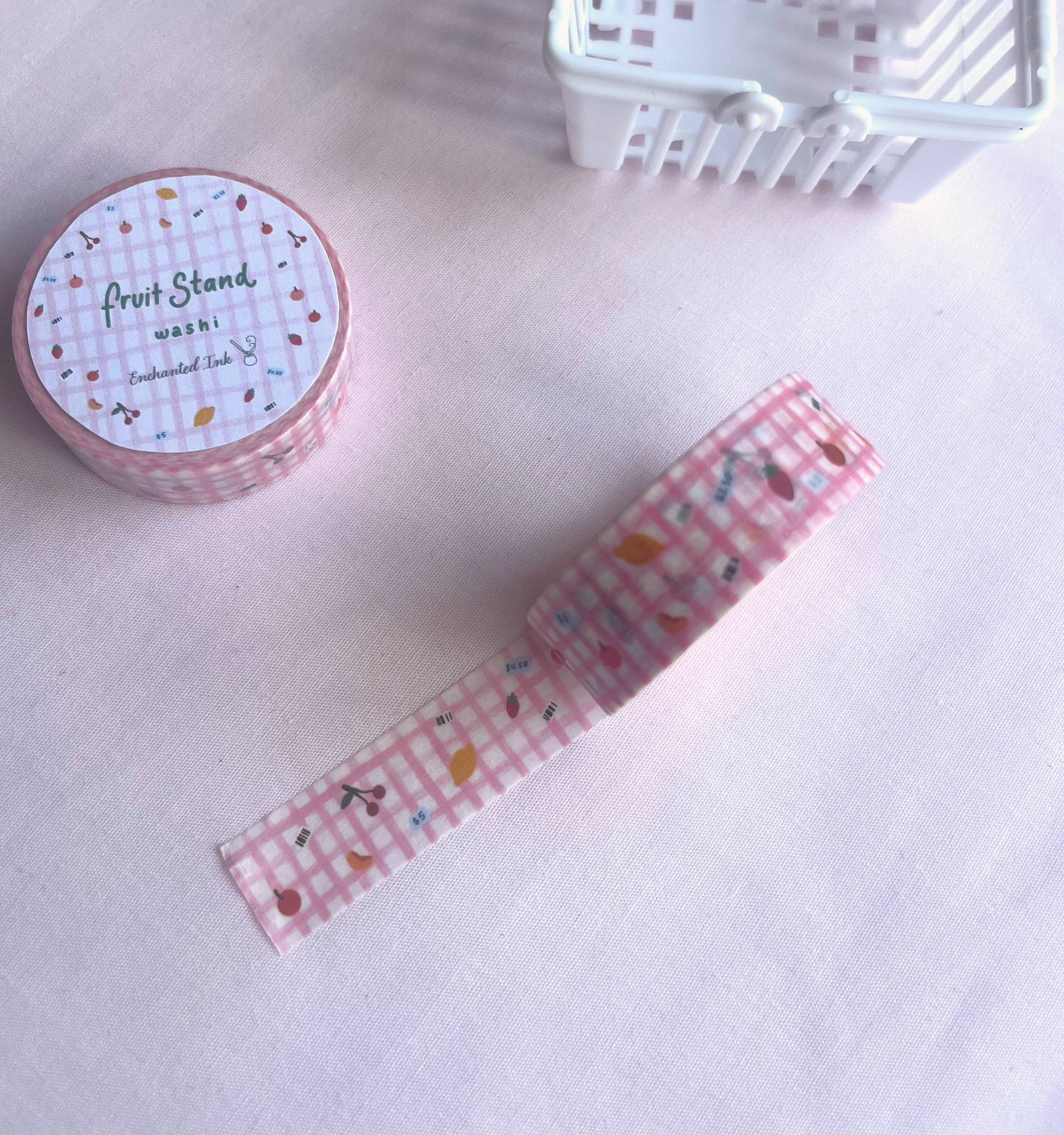 Illustrated Fruit stand washi tape 