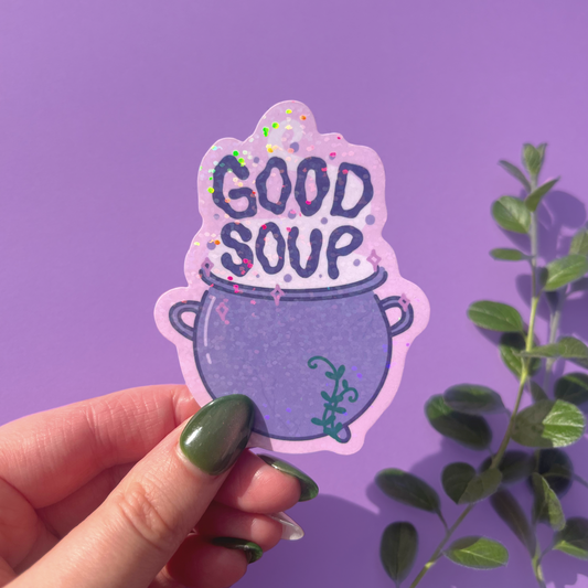 Good Soup Magic Cauldron Holographic Vinyl Sticker