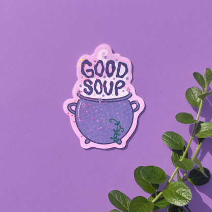 Good Soup Magic Cauldron Holographic Vinyl Sticker