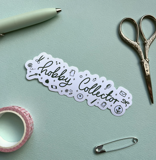 Hobby Collector Vinyl Matte Sticker | Aesthetic Journaling & Craft Stickers