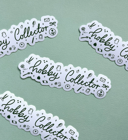 Hobby Collector Vinyl Matte Sticker | Aesthetic Journaling & Craft Stickers