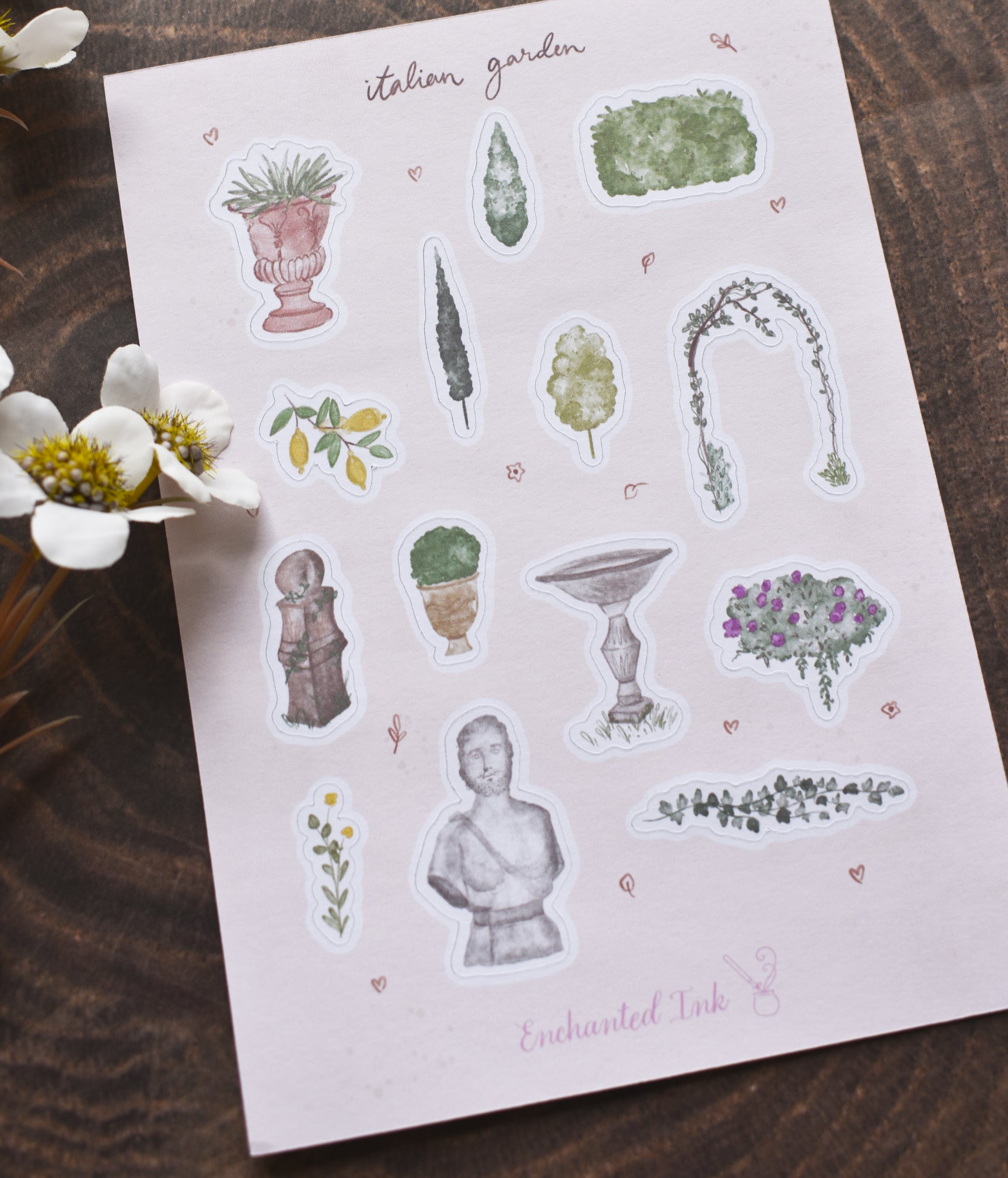 Italian Garden boboli garden Matte Sticker Sheet