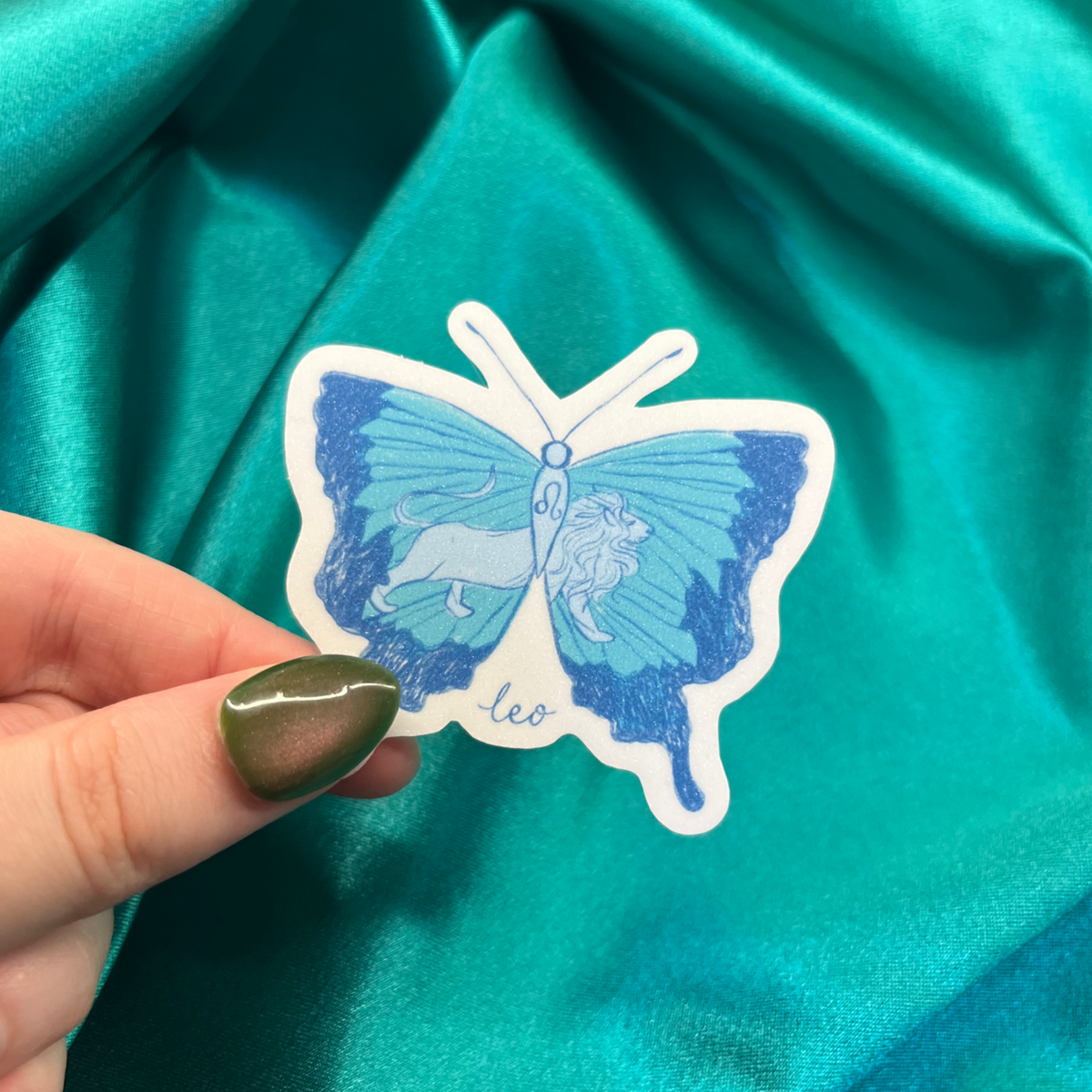 Leo Zodiac Butterfly Vinyl Sticker