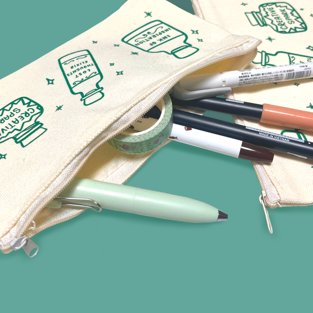 Pencil pouch, magical fantasy inspired for crafting, journaling 